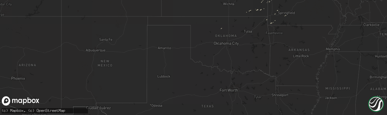 Hail map on April 12, 2012