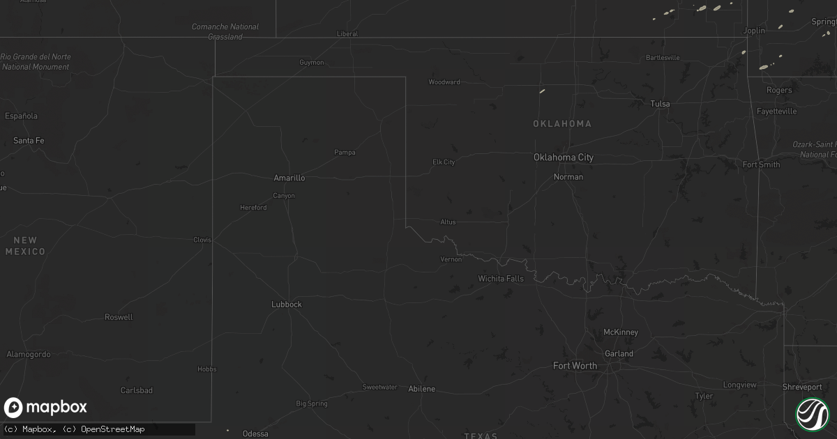 Hail map on April 12, 2012