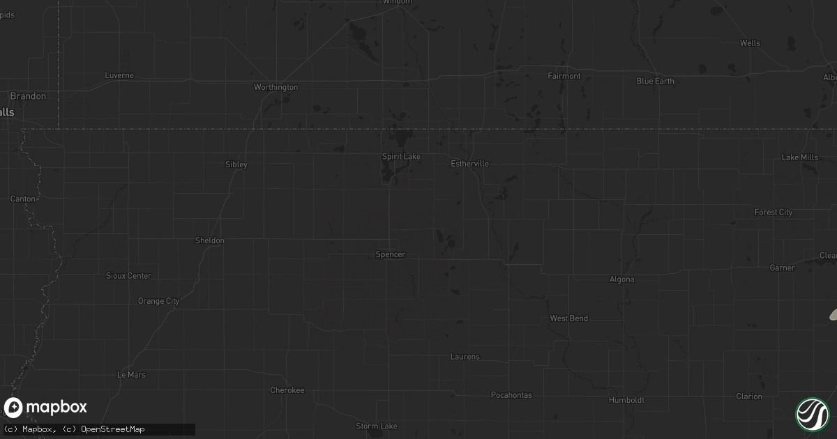 Hail map in Bridgewater, SD on April 12, 2018