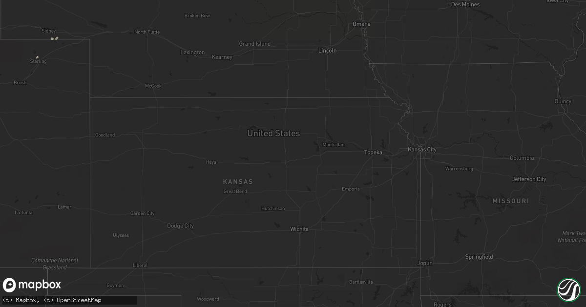 Hail map in Oklahoma on April 12, 2018
