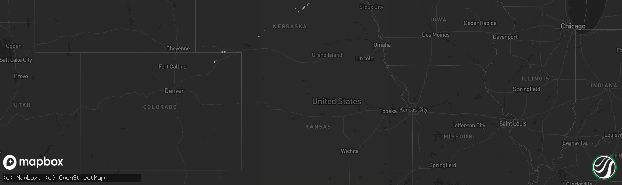 Hail map on April 12, 2018