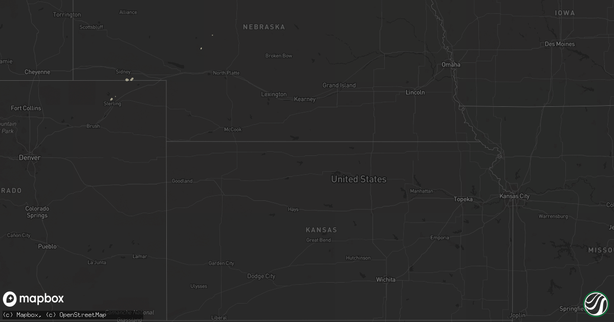 Hail map on April 12, 2018