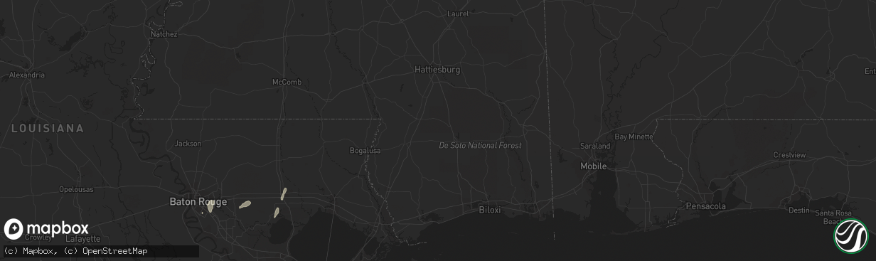 Hail map in Pine Hill, AL on April 14, 2018