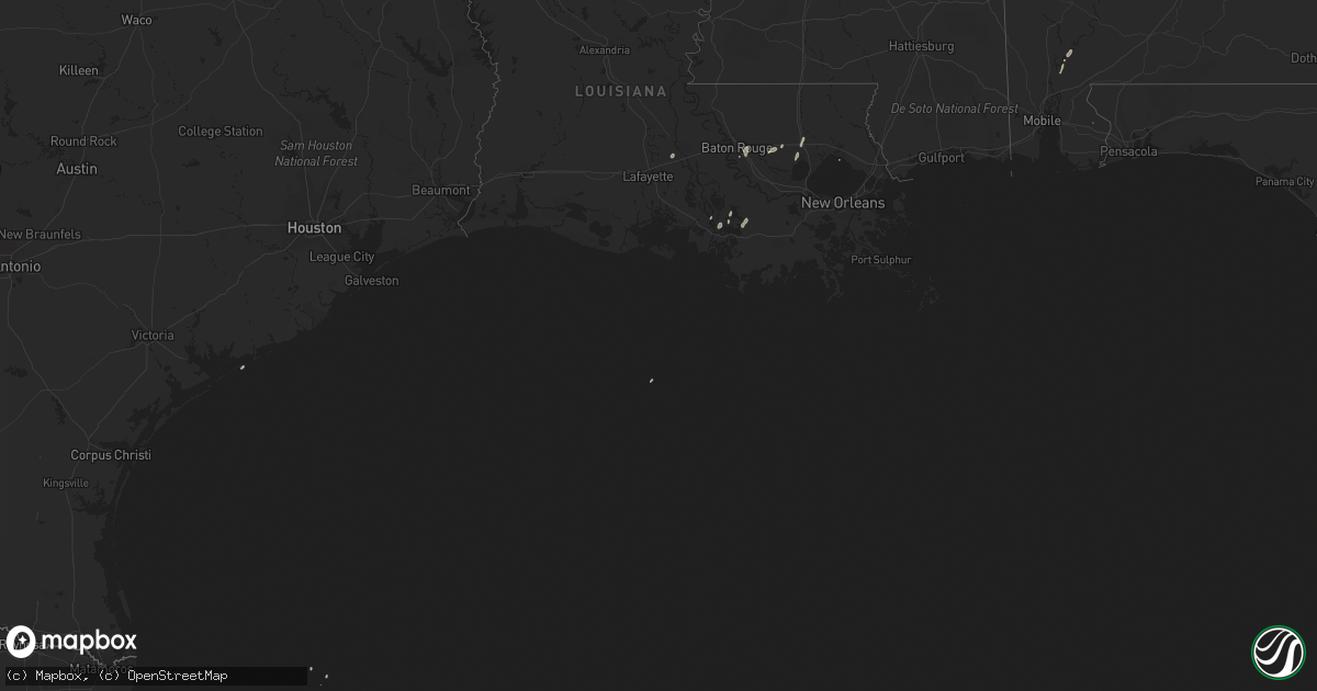 Hail map on April 14, 2018