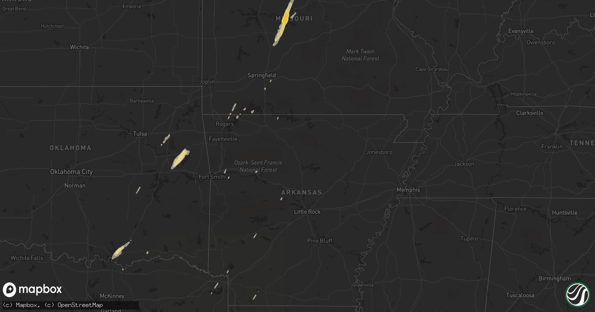 Hail map in Oklahoma on April 15, 2012