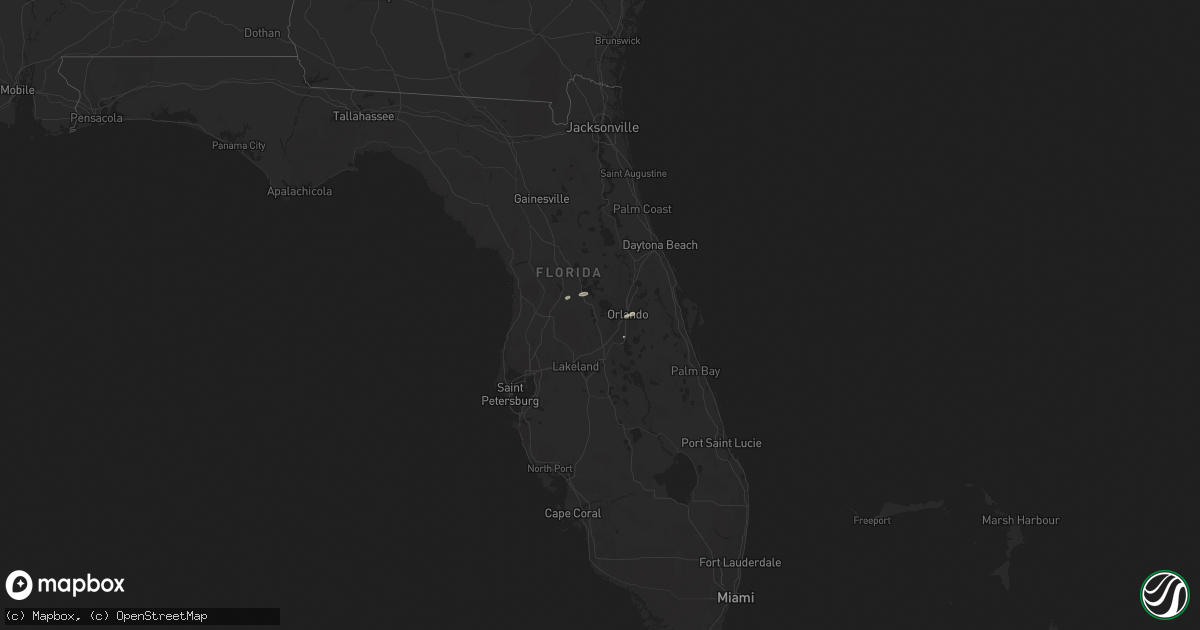 Hail map in Florida on April 15, 2014