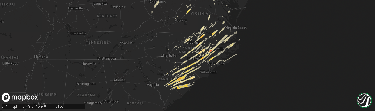 Hail map in Maryland on April 16, 2011