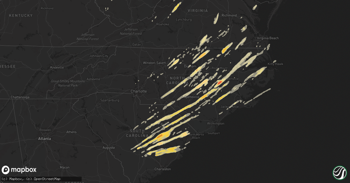 Hail map in Pennsylvania on April 16, 2011