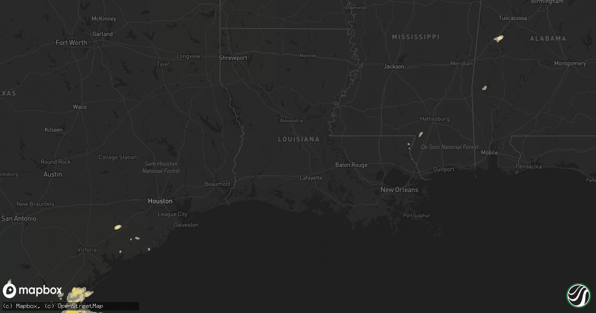 Hail map in Texas on April 16, 2012