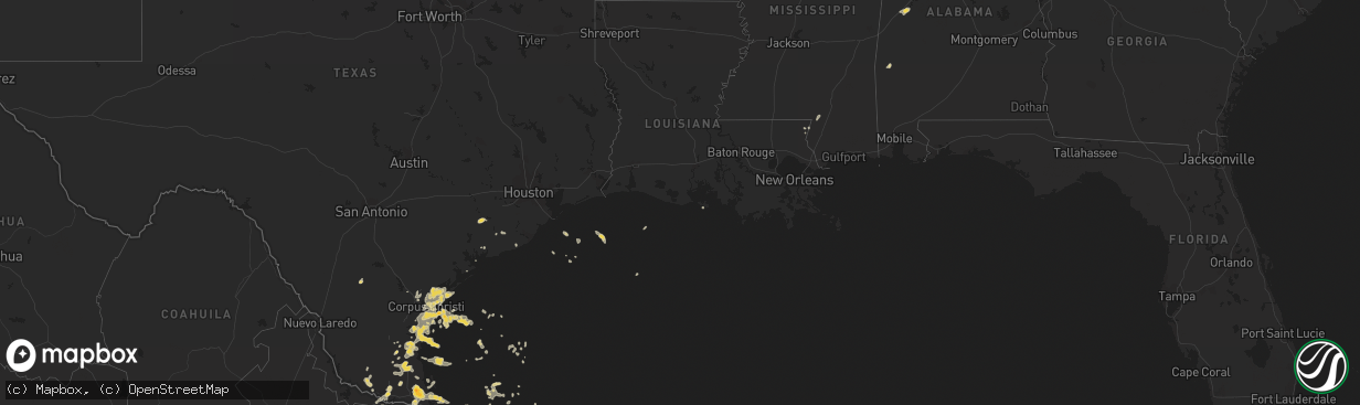 Hail map on April 16, 2012