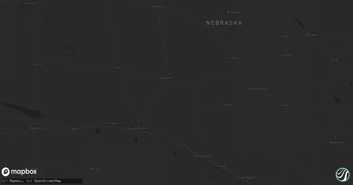 Hail map in Yuma, CO on April 16, 2019