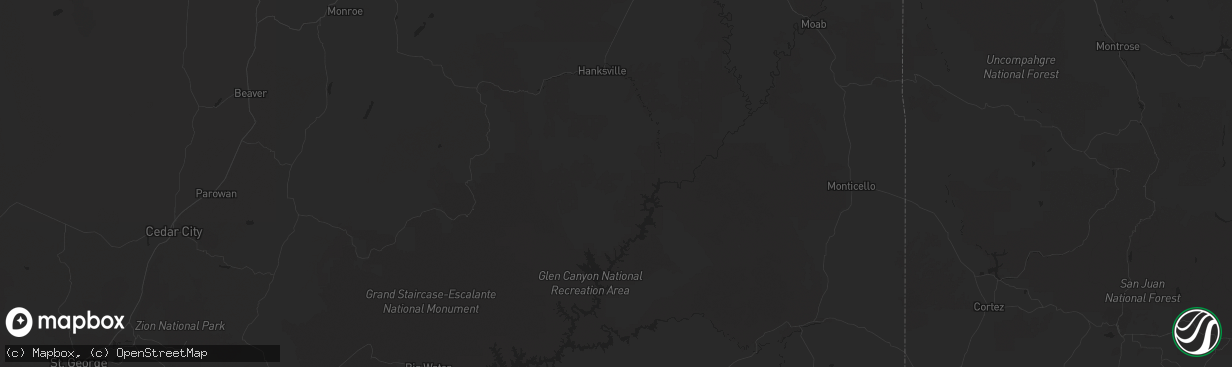 Hail map in Covelo, CA on April 16, 2020