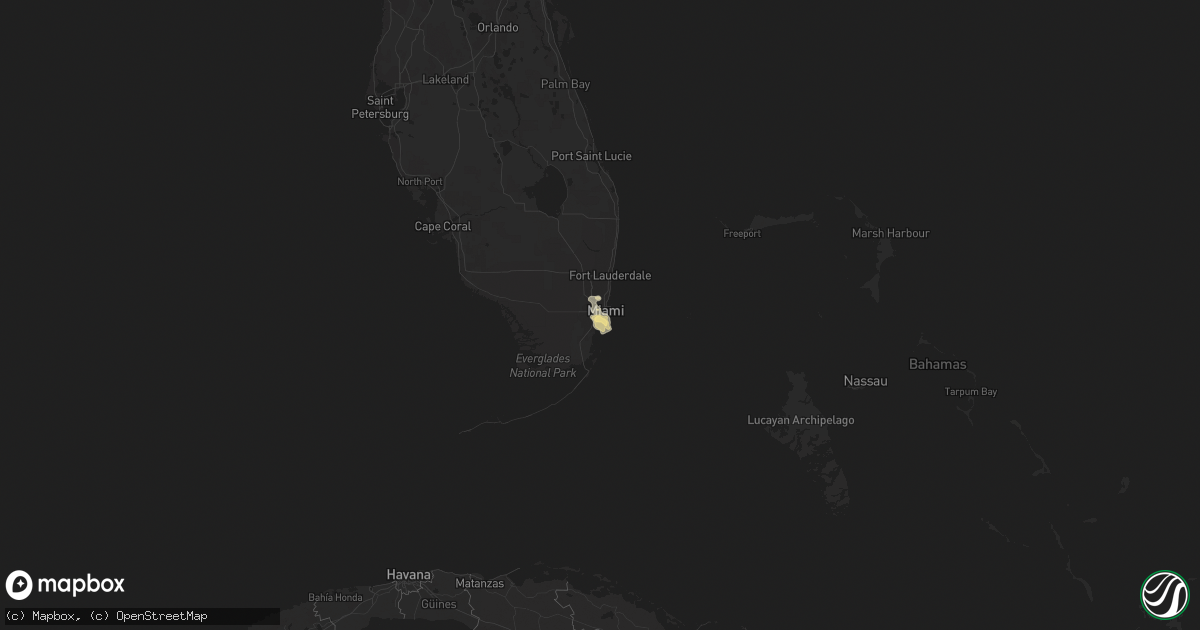 Hail map in Florida on April 17, 2011