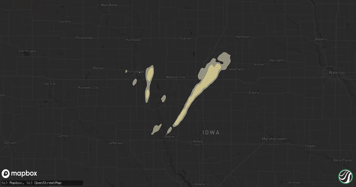Hail map in Lehigh, IA on April 17, 2018