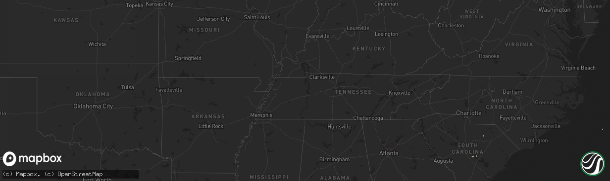Hail map on April 18, 2012