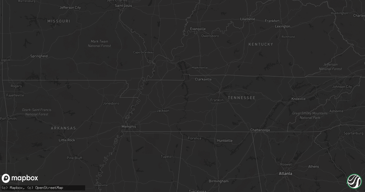 Hail map on April 18, 2012