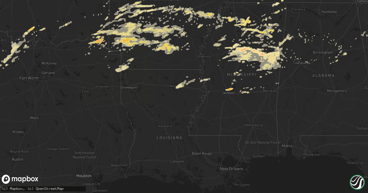 Hail map in Alabama on April 20, 2011