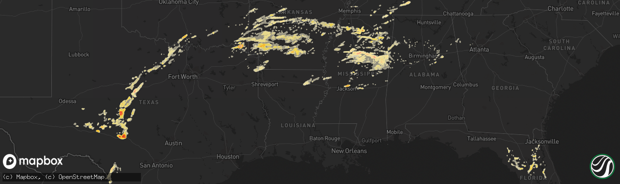 Hail map in Oklahoma on April 20, 2011