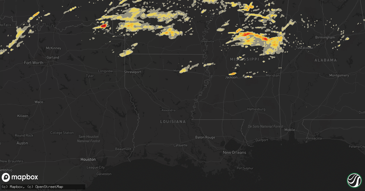 Hail map on April 20, 2011