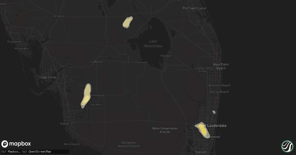 Hail map in Naples, FL on April 20, 2013