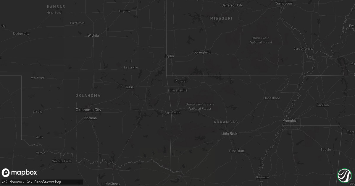 Hail map on April 20, 2013