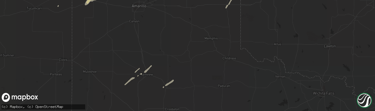 Hail map in Portales, NM on April 20, 2018
