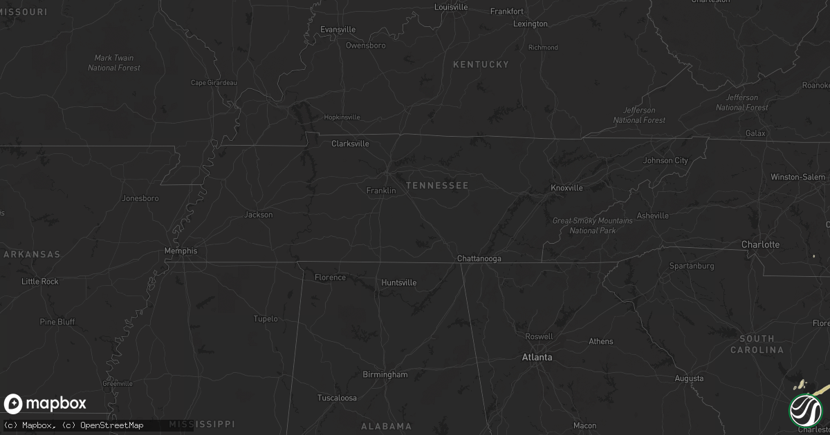 Hail map in South Carolina on April 21, 2012