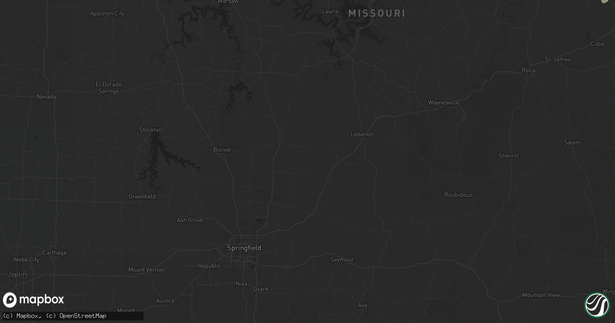 Hail map in Bentonville, AR on April 22, 2011