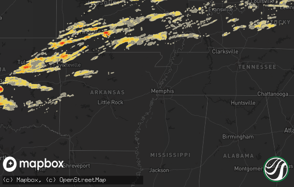 Hail map preview on 04-22-2011