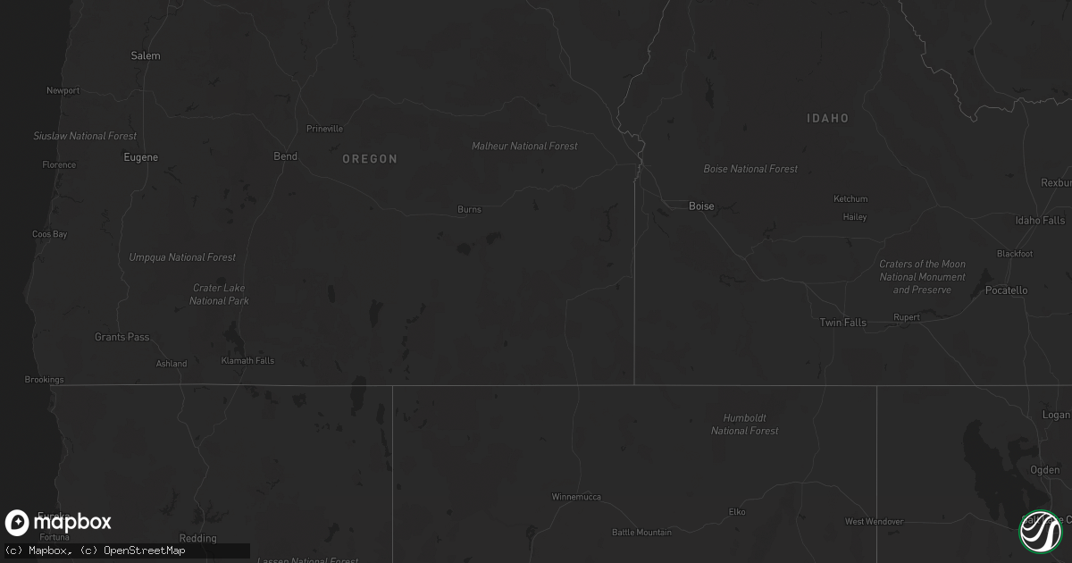Hail map on April 22, 2012
