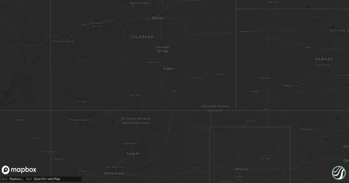 Hail map on April 22, 2014