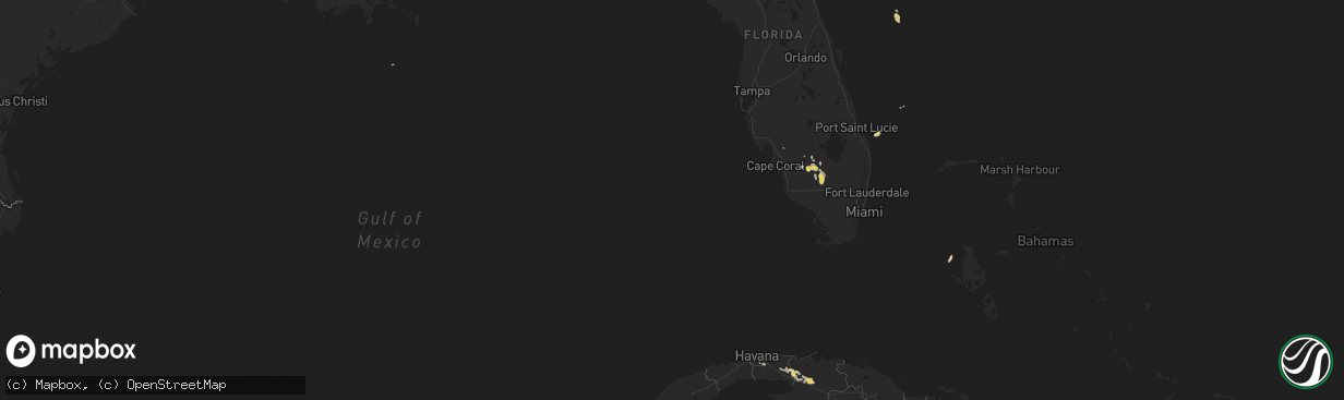 Hail map on April 22, 2018