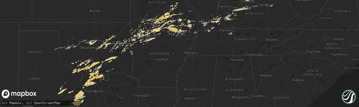 Hail map in West Virginia on April 23, 2011