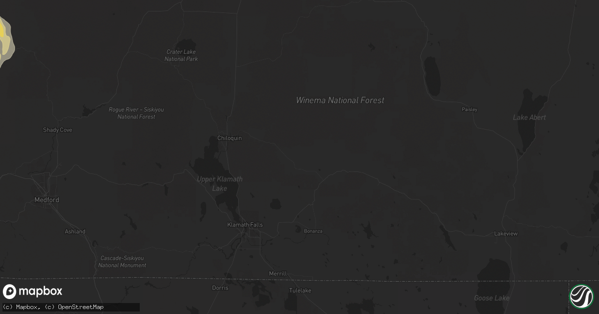 Hail map in Grants Pass, OR on April 23, 2012