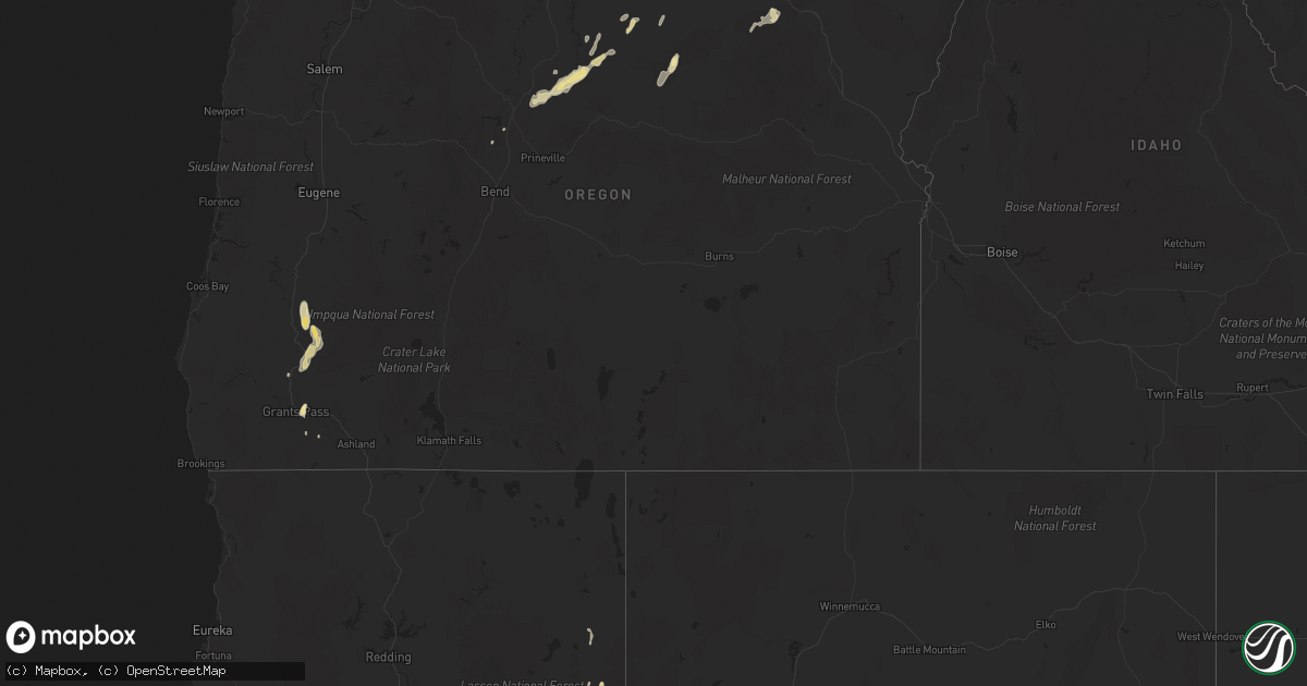 Hail map in Idaho on April 23, 2012