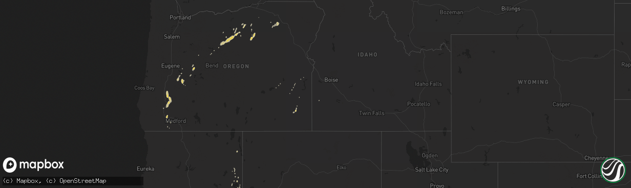 Hail map on April 23, 2012