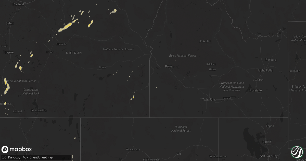 Hail map on April 23, 2012