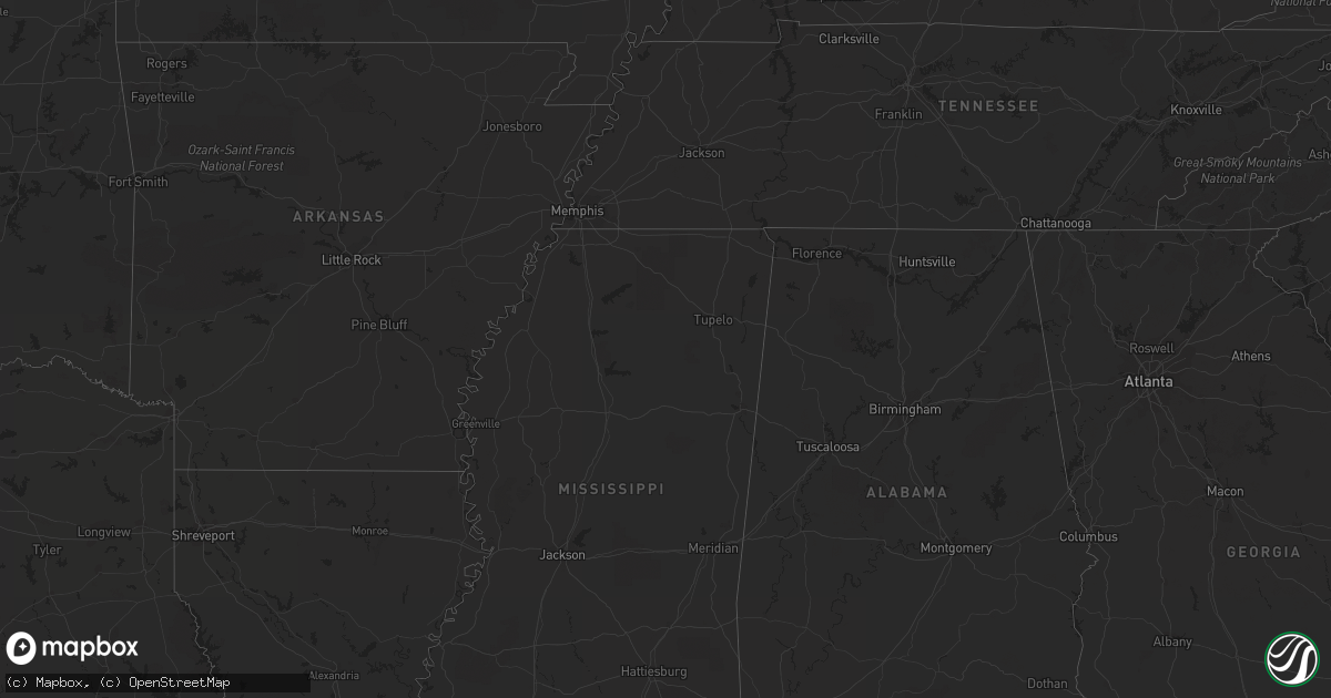 Hail map on April 24, 2013