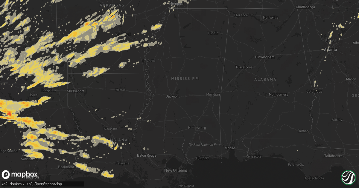 Hail map on April 25, 2011