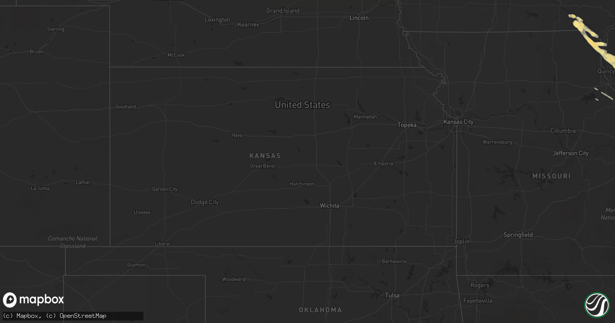 Hail map in Illinois on April 25, 2012