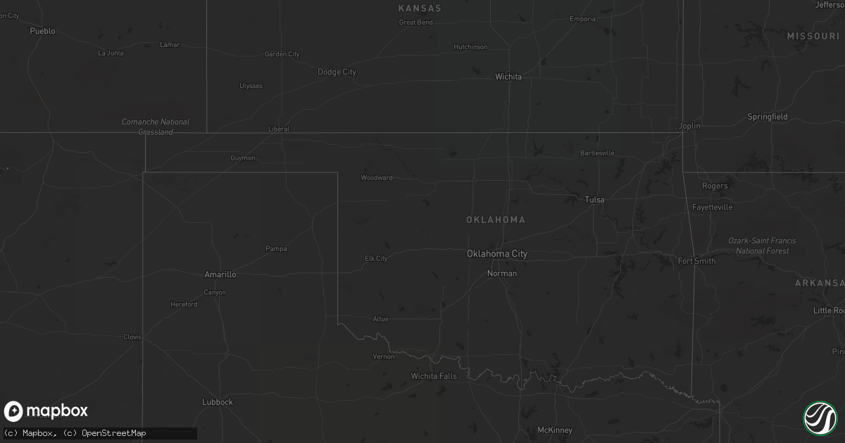 Hail map on April 25, 2019