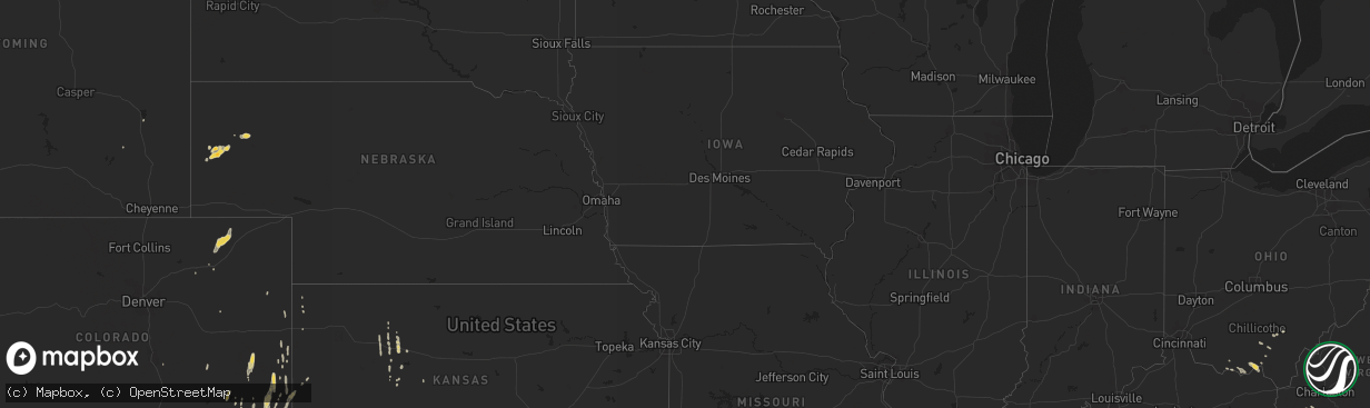 Hail map on April 26, 2012