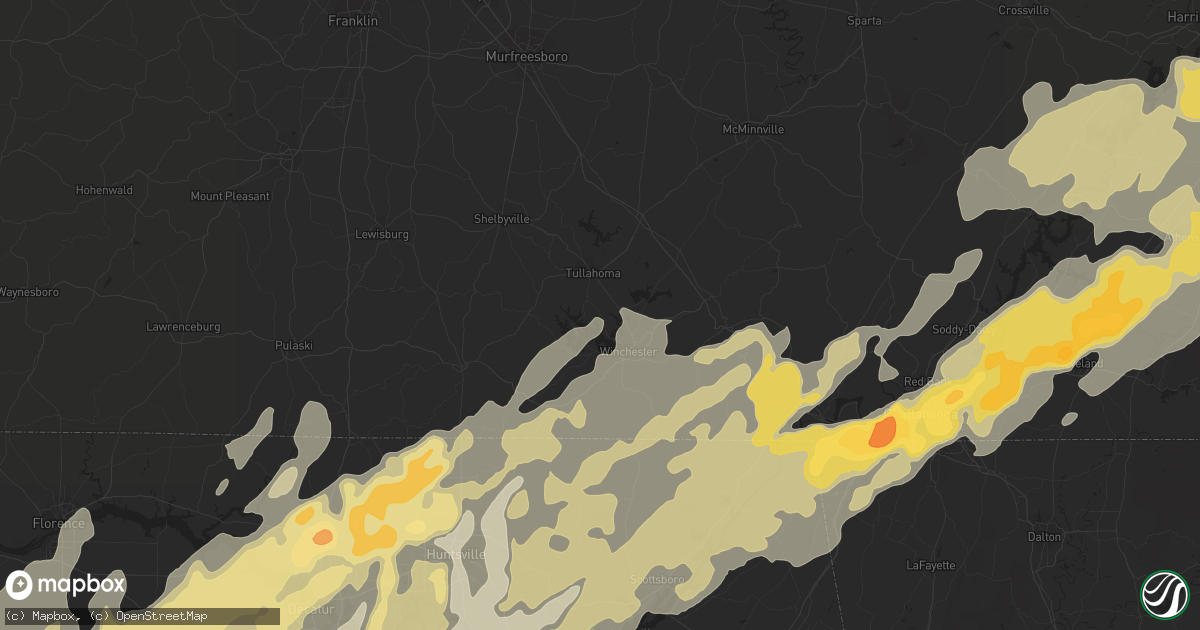 Hail map in Athens, AL on April 27, 2011