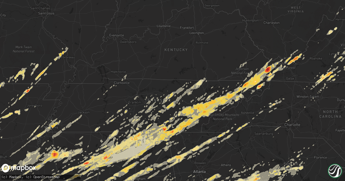 Hail map in Missouri on April 27, 2011