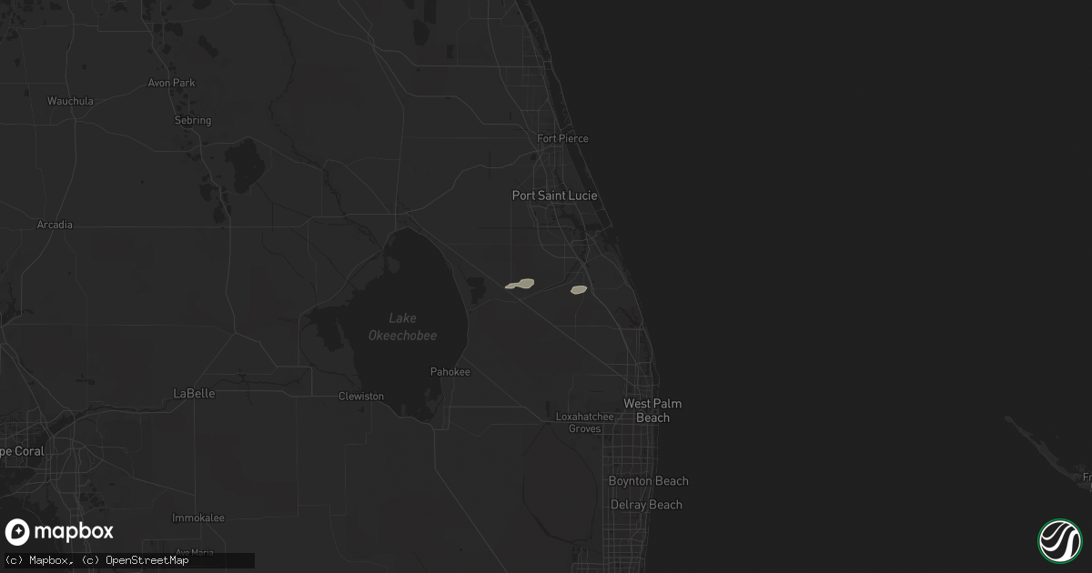Hail map in Indiantown, FL on April 28, 2015