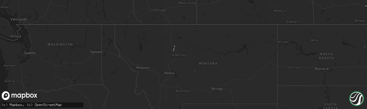 Hail map on April 28, 2018