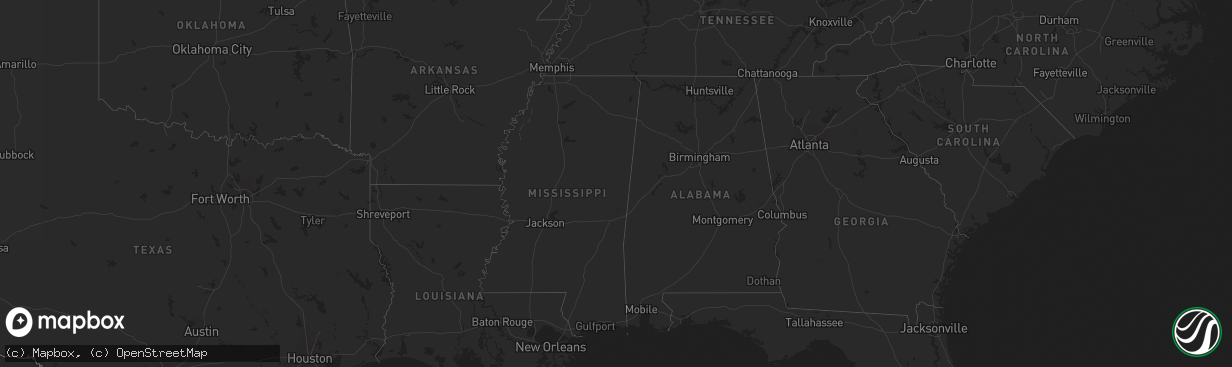 Hail map on April 29, 2011