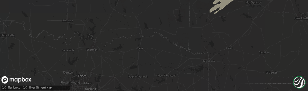 Hail map in Little Rock, AR on April 30, 2011