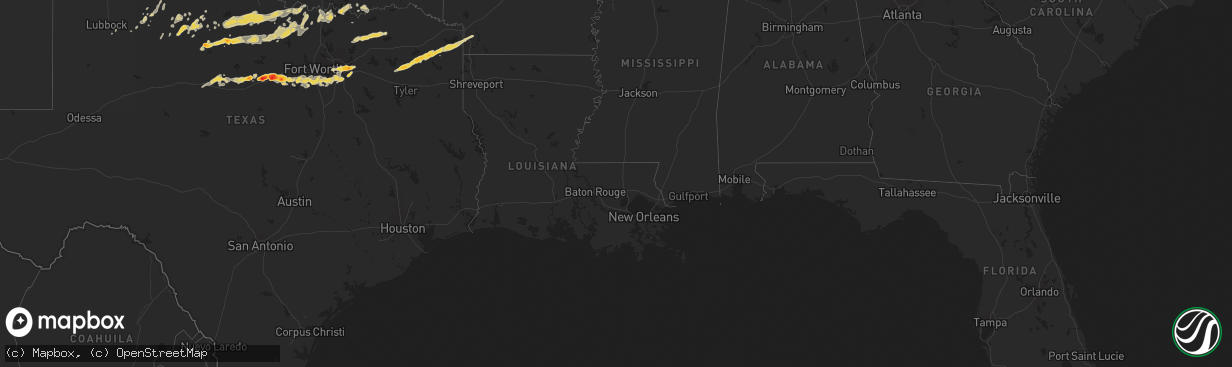 Hail map on April 30, 2011