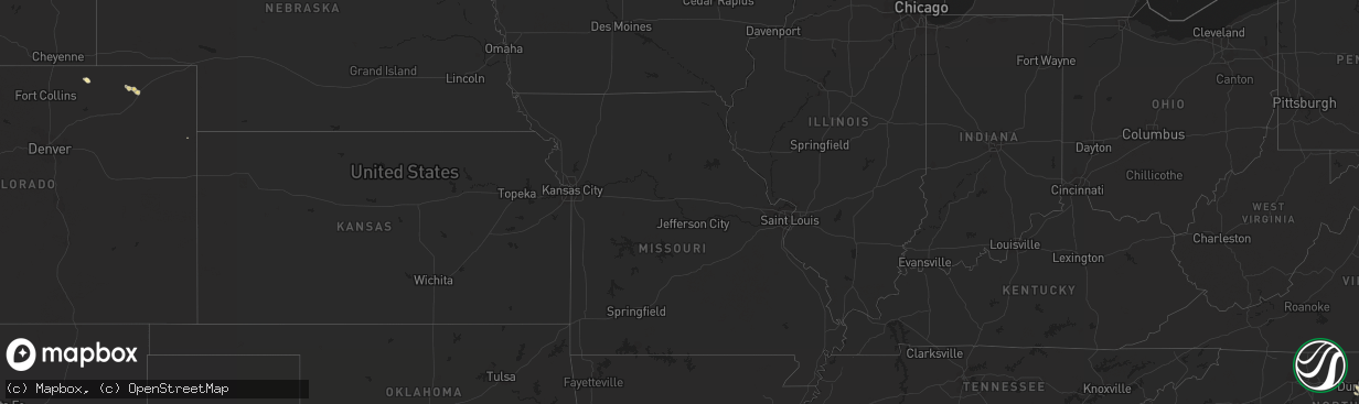 Hail map in Wyoming on April 30, 2015